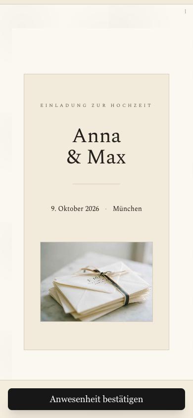 Urkunde auf dem Handy